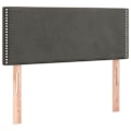 Miniatyrbillede 1 af 6: Hovedgærdet til sengen, tilbehør til soveværelset, møbel 100 x 5 x 78/88 cm, mørkegrå velour TDL0203190 Grå