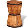Miniatyrbillede 2 af 6: Taburet til at støtte planter 30 x 30 x 45 cm i rå mango træ DEC026375 kastanj