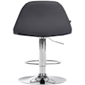 Miniatyrbillede 6 af 6: Barstol x1 med justerbar fodstøtte, drejelig, sort PVC sæde, forkromet metalramme 10_0004826 Metall