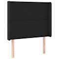 Miniatyrbillede 2 af 5: Hovedgærde - LED - Sort - 103x16x118/128 cm - Syntetisk læder - Moderne - Design Svart