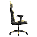 Miniatyrbillede 3 af 6: Kontor stol gaming stol på hjul i sort og guld PVC DEC025976 Svart