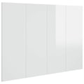 Miniatyrbillede 1 af 5: Hovedgærde til seng soveværelse møbel 120 x 1,5 x 80 cm MDF hvid TDL0203637