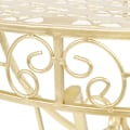 Miniatyrbillede 5 af 6: Side table semi-round 72 x 36 x 74 cm in gilded metal DEC032548 Metall