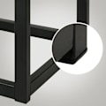 Miniatyrbillede 5 af 6: Bænk ved sengegavl længde 150 cm i blødt blåvelour med metal i sort 10_0003668 Blå