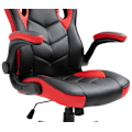 Miniatyrbillede 4 af 4: Kontor stol gamer ergonomisk justerbar drejelig rød/sort