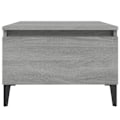 Miniatyrbillede 2 af 6: Side table coffee table with drawer 50 x 46 x 35 cm engineered wood gray DEC032534 kastanj