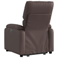 Miniatyrbillede 4 af 6: Fauteuil relax TV polstring komfortabel elektrisk løftefunktion i PVC brun DEC028031 kastanj