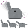 Miniatyrbillede 5 af 6: Lazy chair TV funktion med elektrisk lift, meget behagelig i lys grå stof DEC028320 Grå