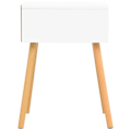 Pikkukuva 3 / 6: Yöpöytä laatikolla 40 x 40 x 56cm beige ja valkoinen rakennepuu DEC033519 Beige