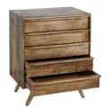 Miniatyrbillede 1 af 6: Buffetkommode med 5 skuffer i mango træ 81 x 65 x 43 cm 04_0005977 kastanj