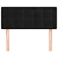 Miniatyrbillede 2 af 4: Hovedgærde - Ikke specificeret - 80x5x78/88 cm - Sort velour - Klassisk stil - Tidløs Svart