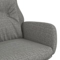 Miniatyrbillede 5 af 6: Moderne loungestol med armlæn i lys grå stof DEC026667 Grå