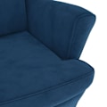 Miniatyrbillede 5 af 5: Lounge lænestol stue soveværelse komfortabel med armlæn i blå velour DEC026857 Blå