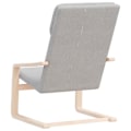 Miniatyrbillede 4 af 6: Enkel design sofa stol i lysegrå stof og birketræ DEC026668 kastanj
