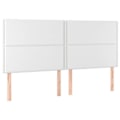 Miniatyrbillede 1 af 6: Hovedgærde til soveværelse møbel i 4 dele 100 x 5 x 78/88 cm syntetisk hvid TDL0206080 Vit