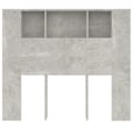 Miniatyrbillede 2 af 5: Hovedgærde - MDF - 120x18,5x104,5 cm - Grå - Moderne - Indbygget opbevaring Grå