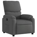 Miniatyrbillede 1 af 6: Fauteuil relax TV polstring komfortabel manuel vippes funktion i mørkegrå stof DEC027930 Grå