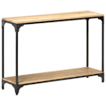 Miniatyrbillede 1 af 6: Konsolbord med indgangsopbevaring stue møbel 110 x 30 x 75 cm mango træ og stål DEC031505 kastanj