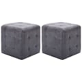 Pikkukuva 1 / 6: 2 kpl 30 x 30 x 30 cm PVC daimihenkisiä jalkatukipuffeja harmaana DEC032757 Grå