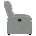 Miniatyrbillede 3 af 6: Fauteuil relax TV med komfortabel polstring og manuel vippefunktion i lys grå fløjl DEC027922 Grå