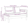 Pikkukuva 6 / 6: Meridienne chaise longue sohva sisätiloihin vaaleilla PVC-patukoilla DEC026066 Grädde