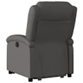 Miniatyrbillede 4 af 6: Fauteuil relax TV med komfortabel polstring, elektrisk løftefunktion i ægte grå læder DEC027924 Grå