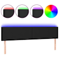 Miniatyrbillede 1 af 5: Hovedgærde - LED - Sort - 200x78/88 cm - Syntetisk læder - Moderne design Svart