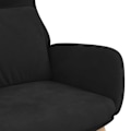 Miniatyrbillede 6 af 6: Lounge stol, moderne design, sort velour, DEC026747 Svart
