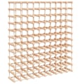 Miniatyrbillede 4 af 6: Stativ til vinflasker reol til opbevaring af vin til 120 flasker 112,5 x 23 x 123,5 cm i fyrretræ DEC024394 kastanj