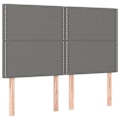 Miniatyrbillede 1 af 6: Hovedgærde til soveværelse i 4 dele 72 x 5 x 78/88 cm mørkegråt stof TDL0206012 Grå