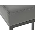 Miniatyrbillede 4 af 5: Barstol x1 med fodstøtte, enkelt design, højde 85 cm i grå PVC og sort metal 10_0005246 Grå