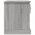 Pikkukuva 4 / 5: 2 kpl yöpöytiä laatikolla ja avoimella osastolla 39 x 39 x 47,5cm harmaata puuinsinöörityötä DEC035657 kastanj