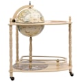 Pikkukuva 3 / 6: Globe-baari itse kantava viiniteline maapallon muotoisena 70 x 45 x 88 cm eukalyptuspuusta vihreänä ja valkoisena DEC024445 Vit