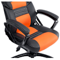 Miniatyrbillede 5 af 6: Gaming kontorstol med hjul, vippefunktion i sort/orange PVC og plastik 10_0002599 Svart