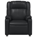 Miniatyrbillede 5 af 6: Tv-recliner med komfortabel polstring, manuel hældningsfunktion i sort PVC DEC028074 Svart