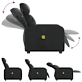 Miniatyrbillede 4 af 6: Tv-lænestol med massagefunktion, 6 massagepunkter, negligerbar i sort PVC DEC027032 Svart