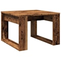 Miniatyrbillede 1 af 6: Sidetable bord 50 x 50 x 35 cm brun ingeniørtræ DEC032546 kastanj