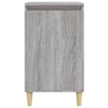Pikkukuva 2 / 6: Yöpöytä, jossa on ovi ja lokero 40 x 35 x 70 cm harmaata teknologia-aluetta DEC034637 kastanj
