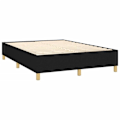 Miniatyrbillede 1 af 6: Sommier med lameller på ben ramme til seng 140x200 cm sort stof TDL0207015 Svart