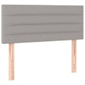 Miniatyrbillede 2 af 4: Hovedgavl til soveværelse med LED-møbel 100 x 5 x 78/88 lys grå stof