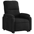 Miniatyrbillede 3 af 6: Fauteuil relax TV med komfortabel polstring, elektrisk løftefunktion, i sort mikrofiber DEC028123 Svart