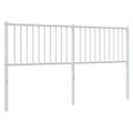 Miniatyrbillede 4 af 6: Hovedgærde til seng, soveværelse, møbel 160 cm, hvid metal TDL0202471