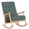 Miniatyrbillede 2 af 4: Gyngestol - Ikke specificeret - Grøn - Fløjl - 1 plads - Moderne design Grön