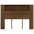 Miniatyrbillede 2 af 5: Hovedgærde - MDF - 140 cm - Brun - Indbygget opbevaring - Moderne stil kastanj