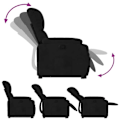 Miniatyrbillede 5 af 6: Fauteuil relax TV med komfortabel polstring, elektrisk løftefunktion, i sort mikrofiber DEC028123 Svart