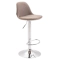 Miniatyrbillede 1 af 4: Barstol med fodstøtte, moderne design, taupe stof 10_0000151 Mol