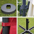Pikkukuva 4 / 4: Ravintolavarjo 3 x 4m (Ø5m) polyester/alumiini 26kg kerma ilman jalustaa