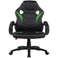 Miniatyrbillede 2 af 5: Ergonomisk gaming kontorstol i grøn PVC og plastik 10_0002759 Guld
