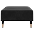 Miniatyrbillede 3 af 6: Fodskammel til seng, 77 x 55 x 31 cm, sort velour DEC030523 Svart