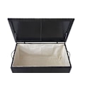 Miniatyrbillede 5 af 6: Opbevaringskiste til have i sort polyrotin 63x135x52cm 320l 04_0002575 Svart